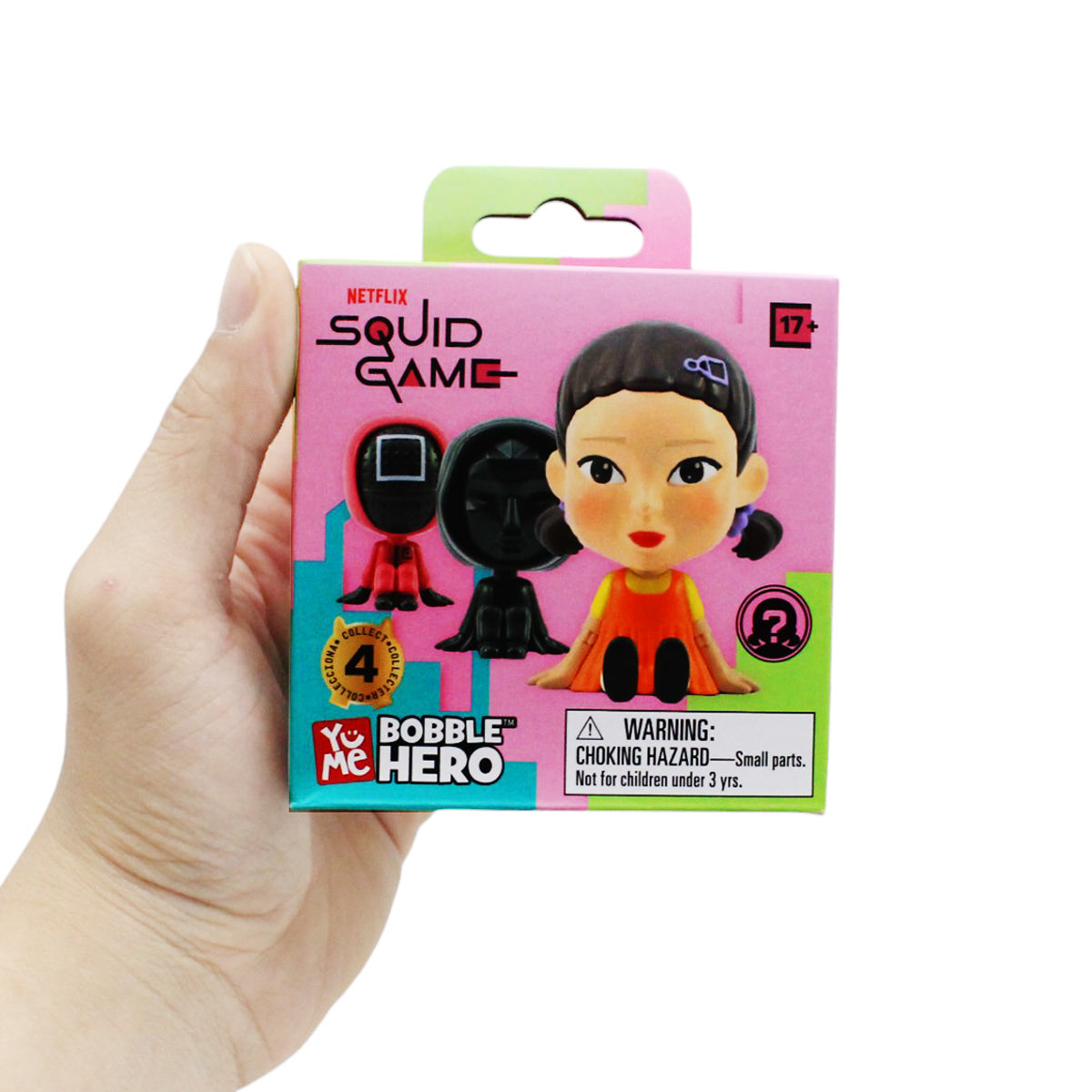 YuMe Bobble Hero Blind Box - Display de figurines Booblehead Squid Game (12 unités)