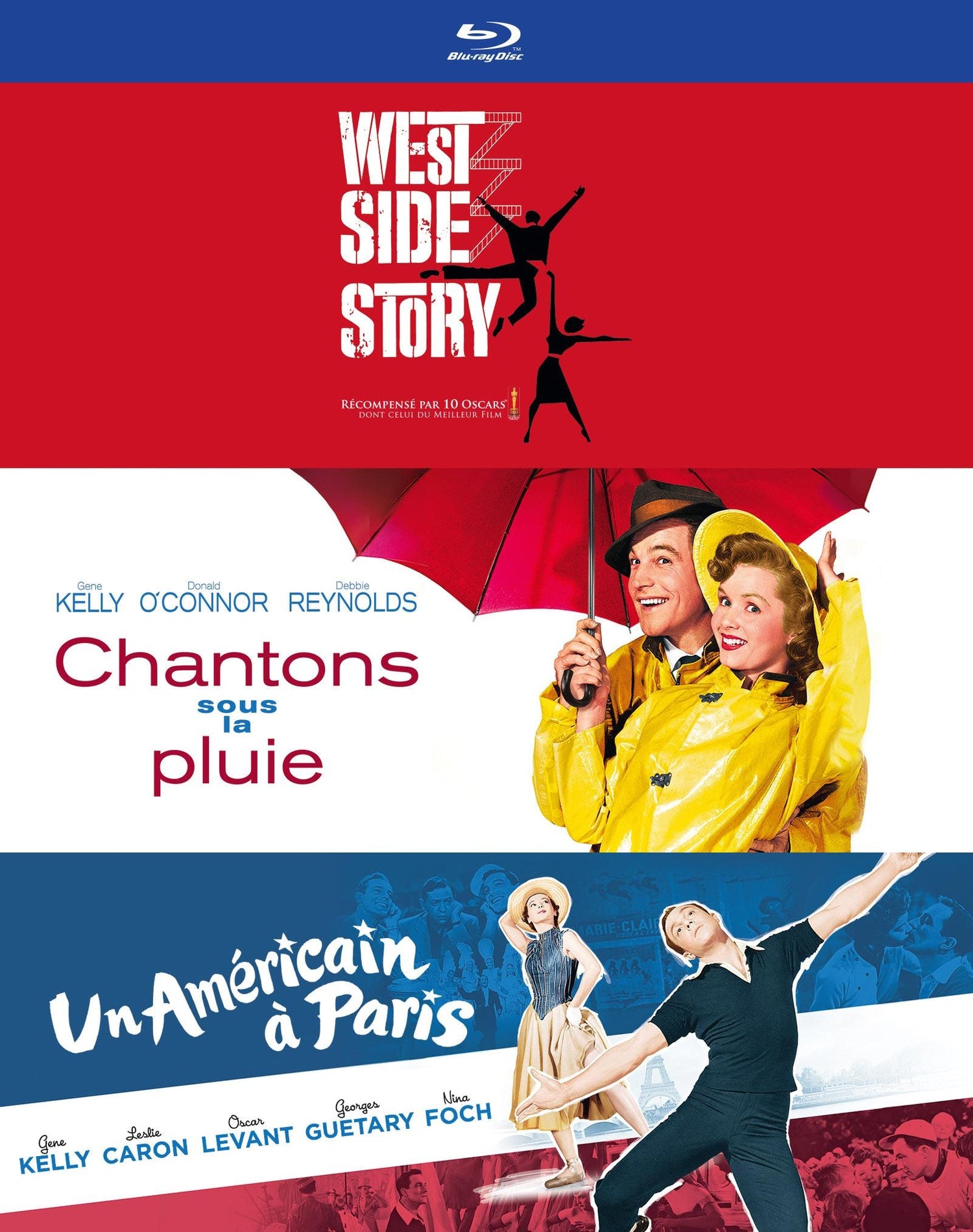 Chantons sous la pluie + Un Américain à Paris + West Side Story [Blu-ray]