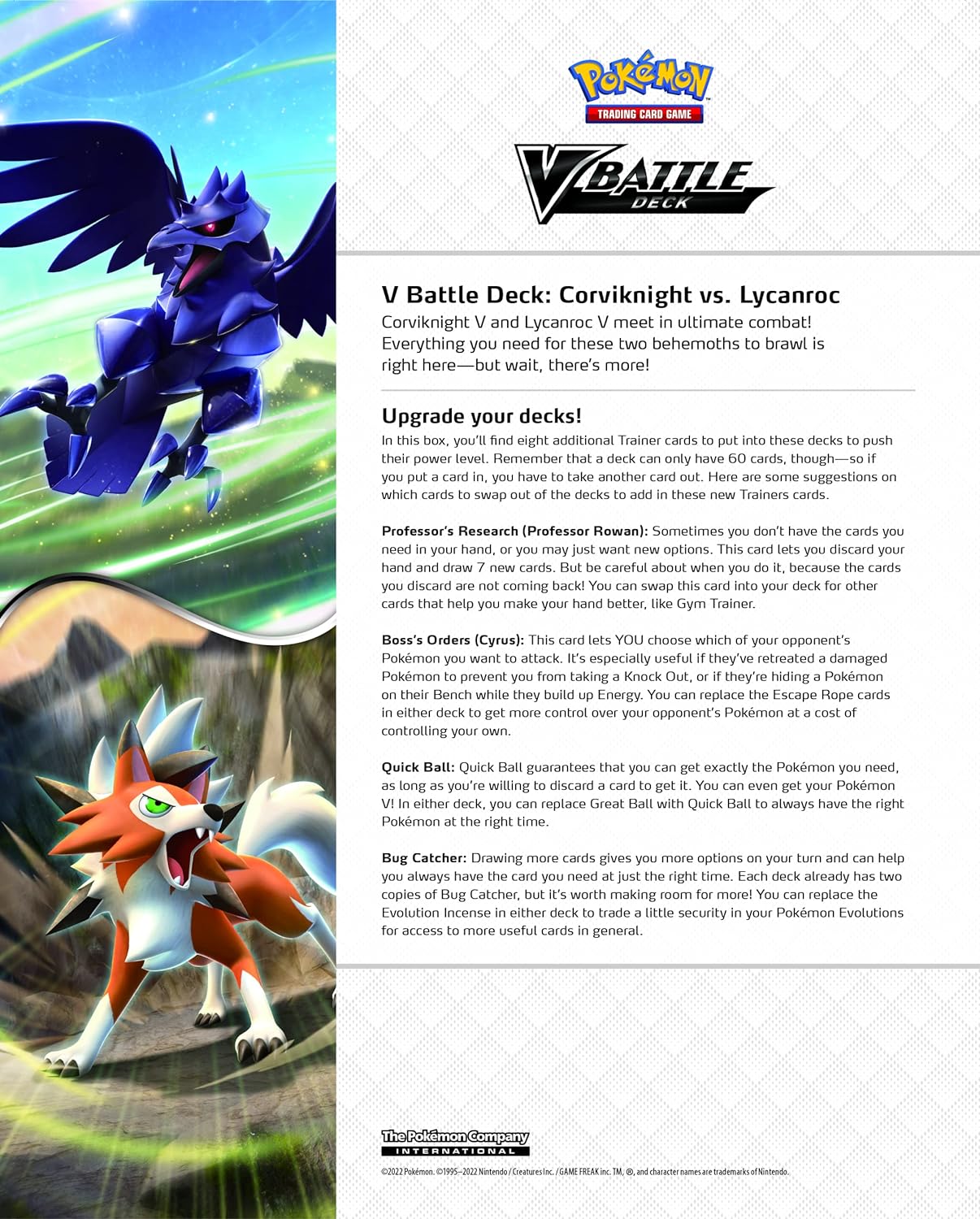 Pokémon JCC - Bundle Deck Combat-V Lougaroc Vs Corvaillus - flash vidéo