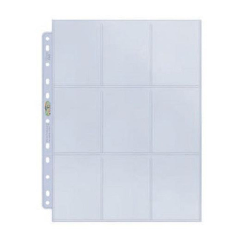Ultra Pro -  Lot de 100 Feuilles de Classeur de 9 Cases - Silver Series