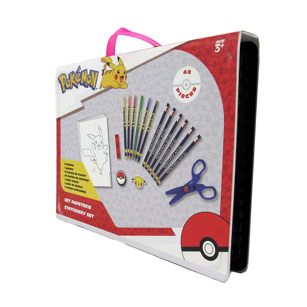 Pokémon - Valisette de papeterie 40 pièces - flash vidéo