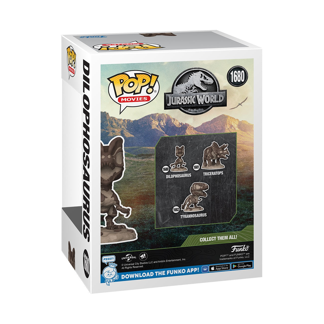 Funko Pop! Movies: Jurassic Park Fossil - Dilophosaurus - flash vidéo