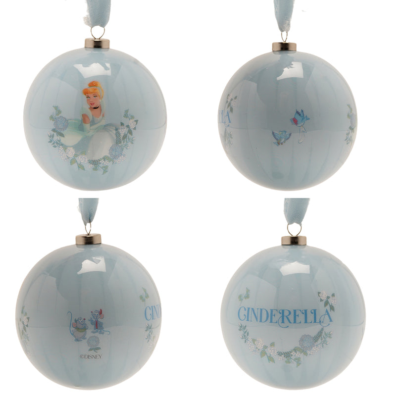 Disney - Lot de 7 Boules de Noël Princesses dans un Coffret Cadeau