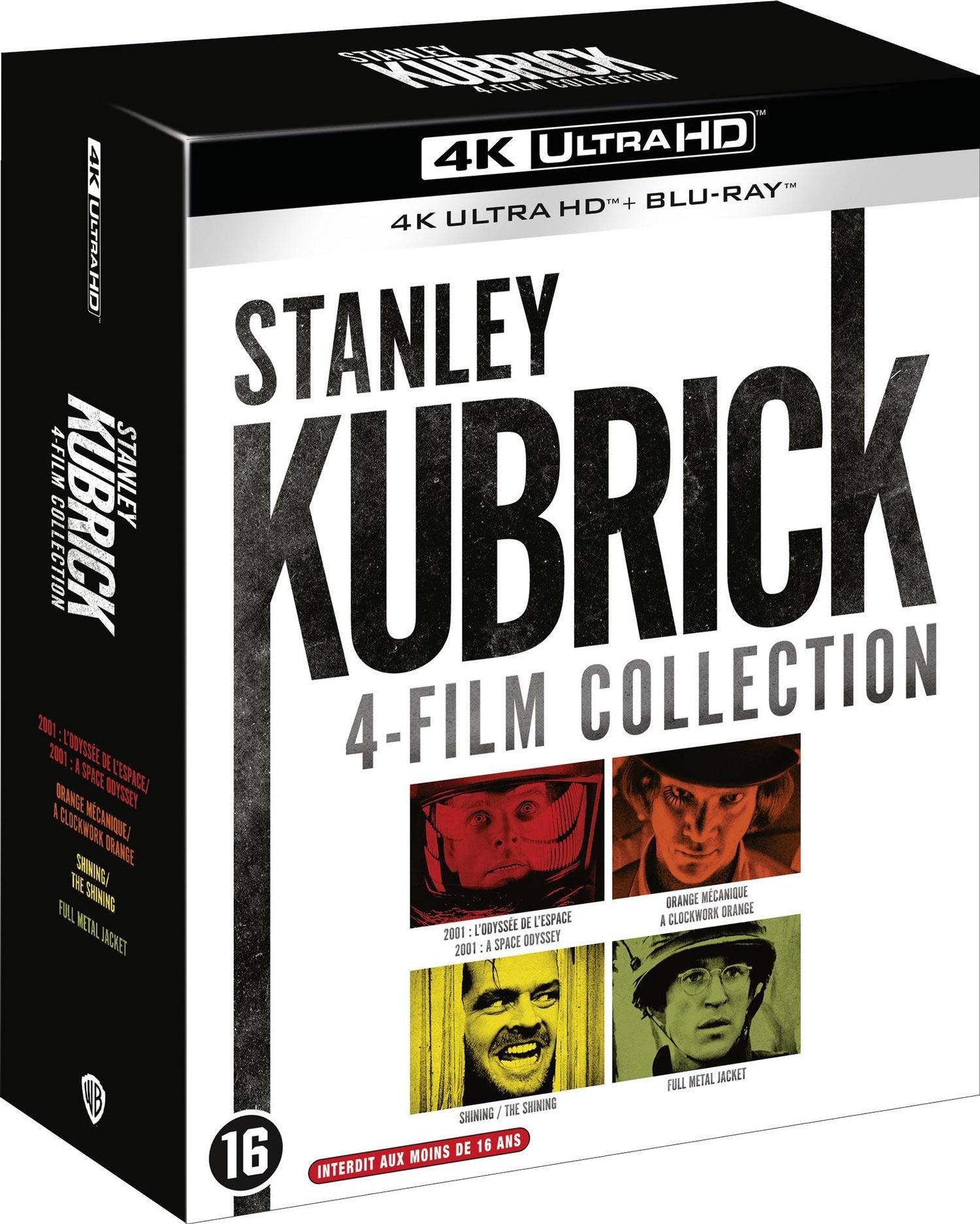 Stanley Kubrick - Collection : 2001, l'odyssée de l'espace + Full Metal Jacket + Shining + Orange mécanique [4K Ultra HD]