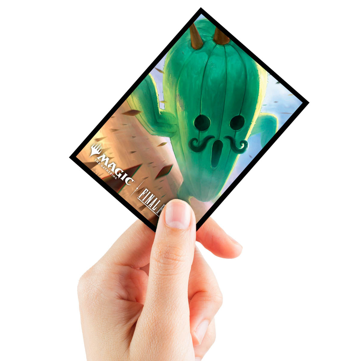 Ultra Pro - Magic: The Gathering - Universes Beyond: Final Fantasy - Sachet de 100 protèges cartes standard Jumbo Cactuar (63 x 89 mm)