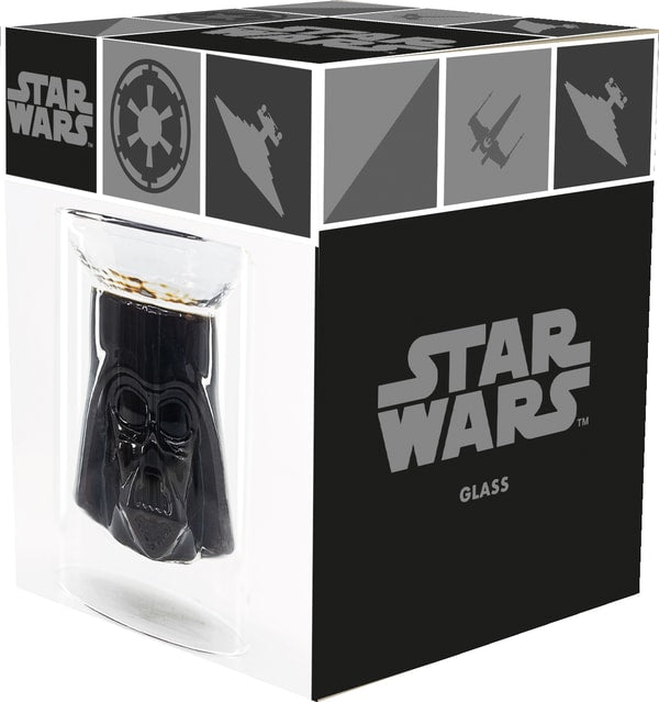 Star Wars - Gobelet en verre 3D Casque de Darth Vader - 215ml - flash vidéo