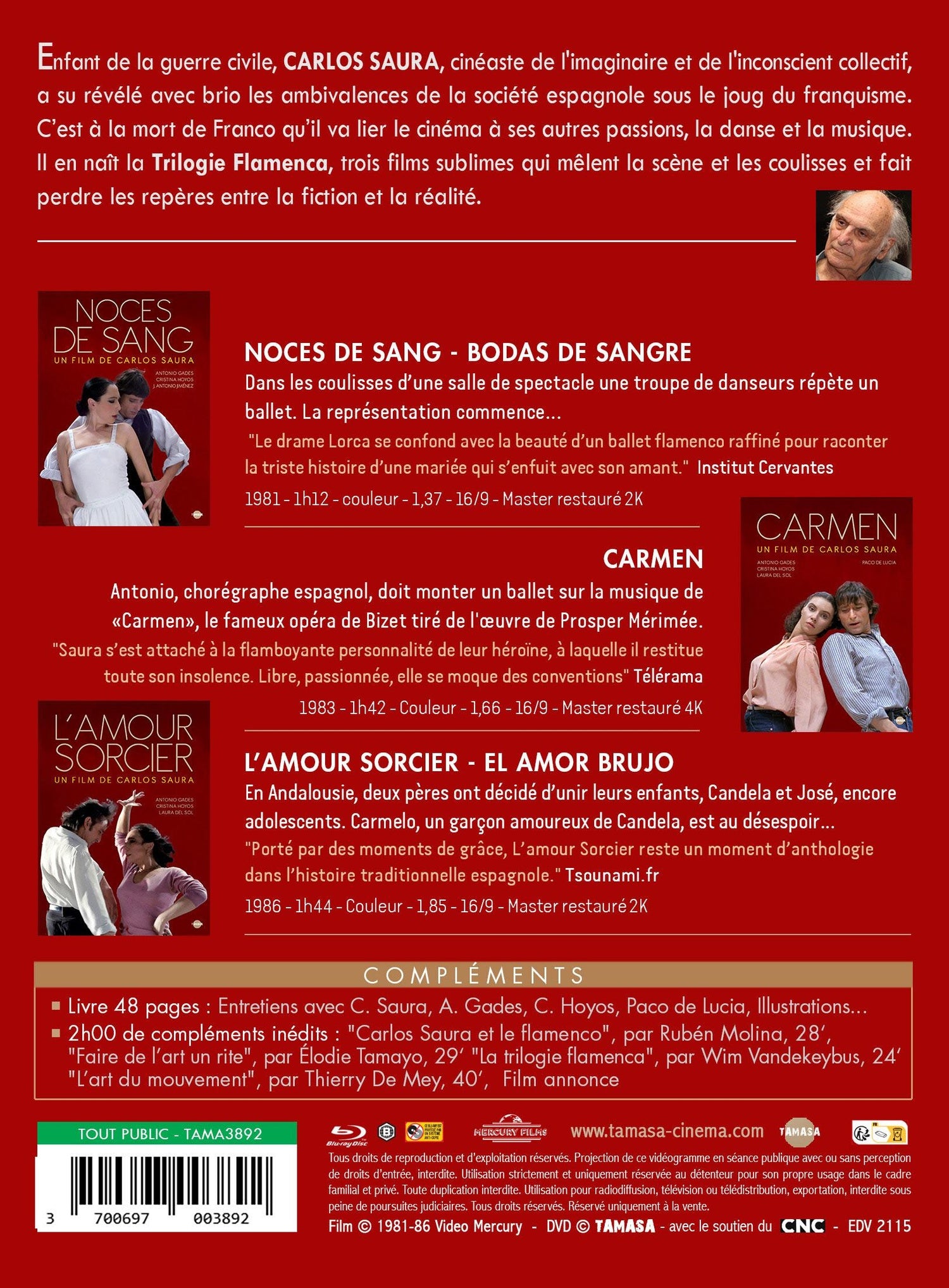 Carlos Saura - La Trilogie flamenca [Blu-ray]