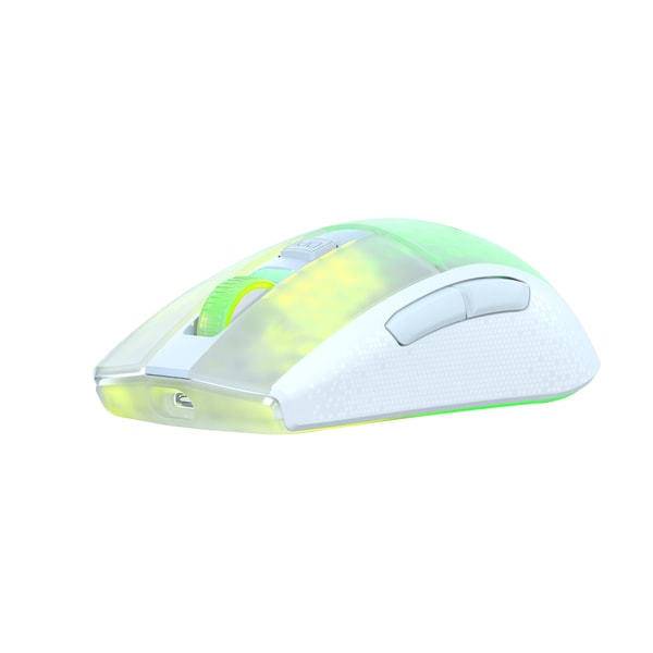 Roccat - Souris de jeu optique RGB sans-fil et légère Burst Pro Air Blanche - flash vidéo