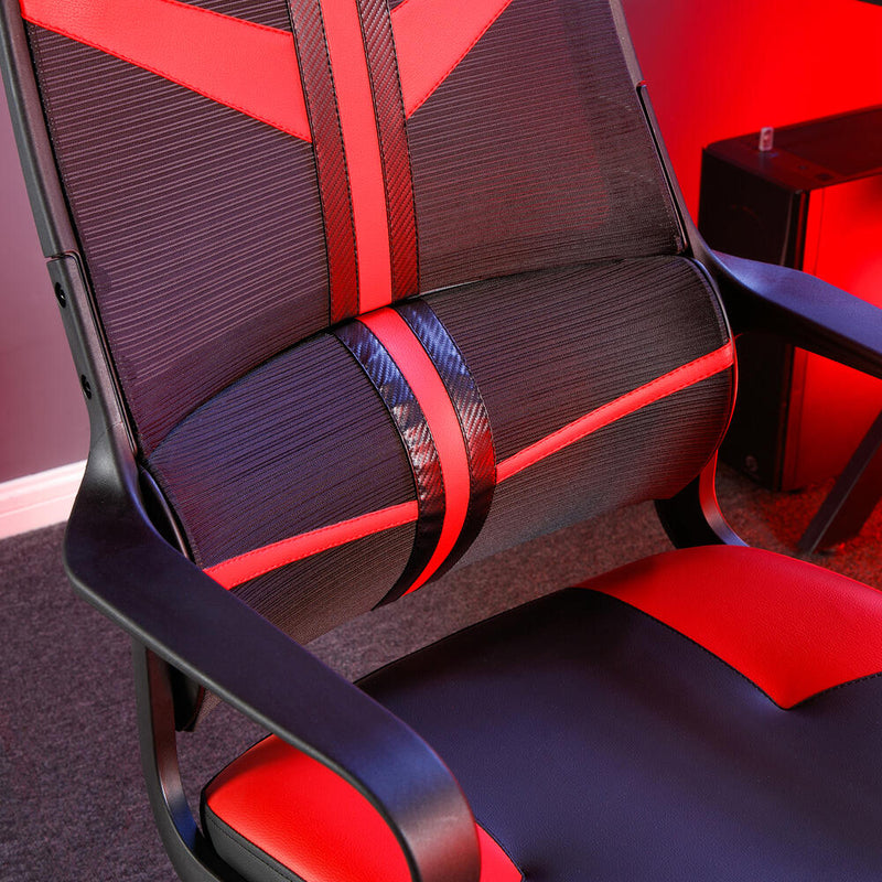 X Rocker - Chaise de jeu compacte Helix Rouge