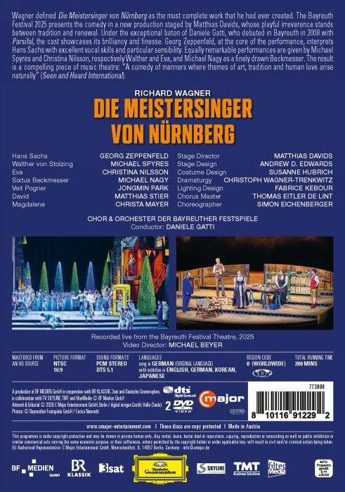 Wagner : Die Meistersinger von Nürnberg. Zeppenfeld, Spyres, Nilsson, Nagy, Gatti, Davids. [DVD]