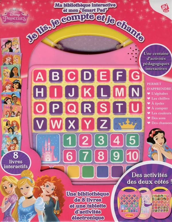 Princesses Disney ; ma bibliothèque intéractive ; je lis, je compte et je chante - flash vidéo