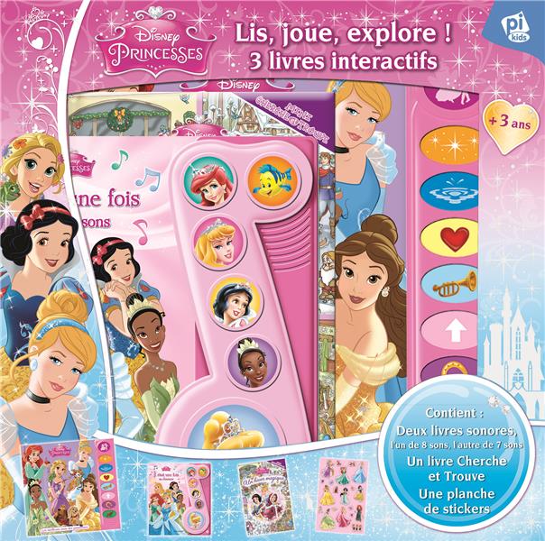 Disney Princesses : lis, joue, explore ! 3 livres interactifs - flash vidéo