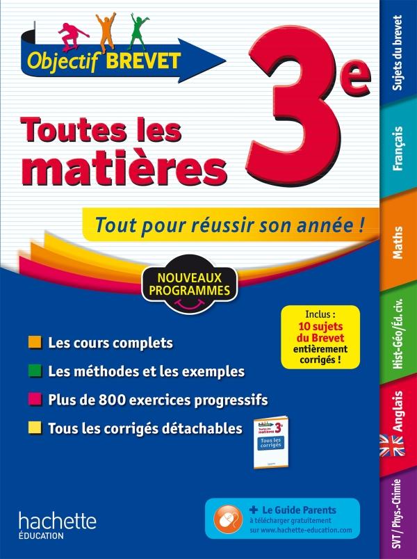 Objectif brevet : toutes les matières ; 3ème