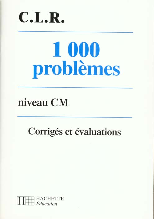 1000 problemes au cm ; maitre