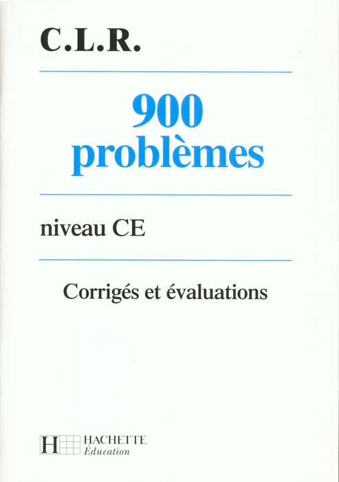 900 problemes ce corriges et evaluations