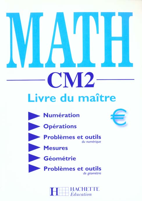 Maths cm2-6e ; livre du maitre