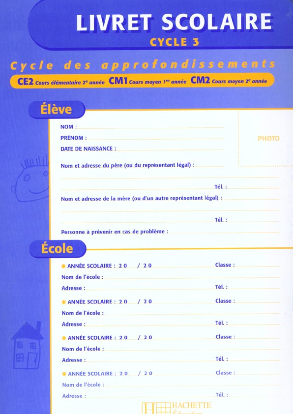Livret scolaire hachette cycle 3