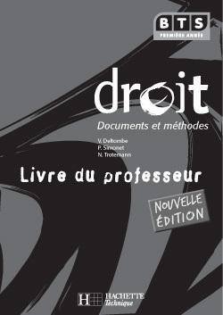 Droit documents et methodes bts 1ere - livre professeur - edition 2004