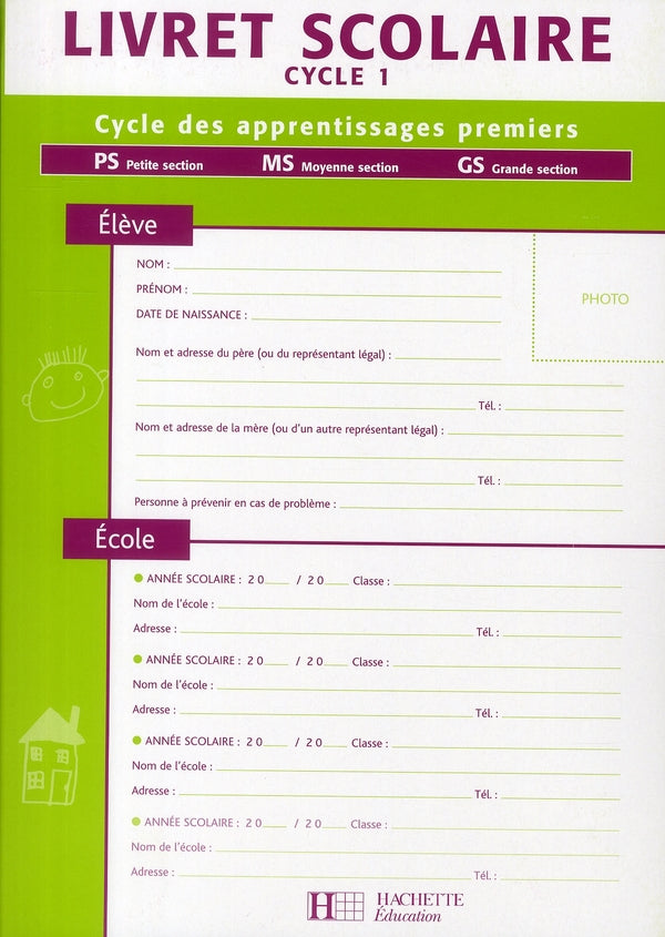 Livret scolaire ; cycle 1 ; programme 2008