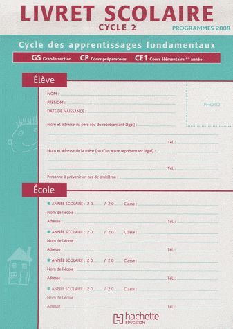 Livret scolaire hachette cycle 2 - ed.2009