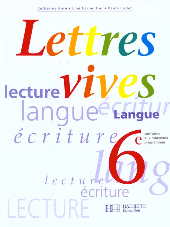 Lettres vives 6e eleve