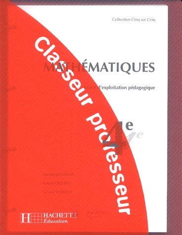 Matématiques ; 4ème ; livre du professeur (édition 2002)