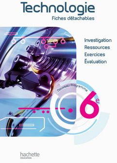 Technologie ; 6ème ; fiches détachables