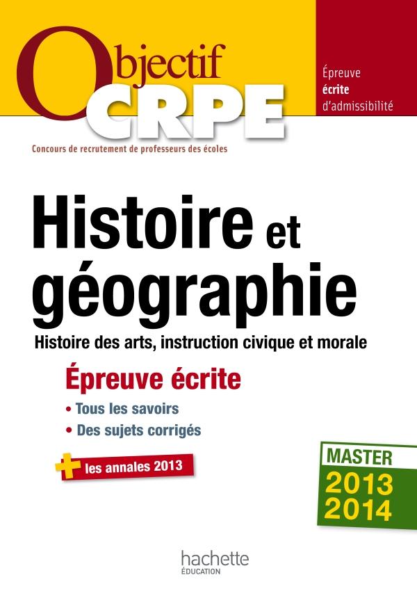 Objectif CRPE : histoire/géographie ; épreuve écrite