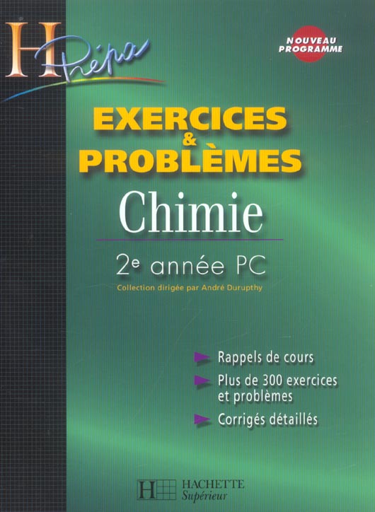 Chimie ; 2e année; PC ; exercices corrigés