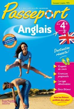 Passeport : anglais ; de la 4ème à la 3ème ; cahier de vacances