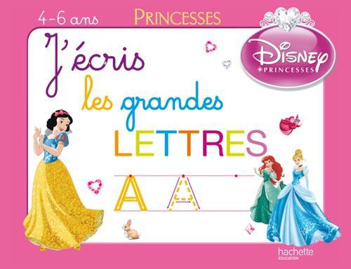 J'écris les grandes lettres avec les princesses ; ardoise