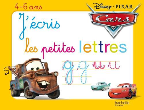 J'écris les petites lettres avec Cars ; ardoise