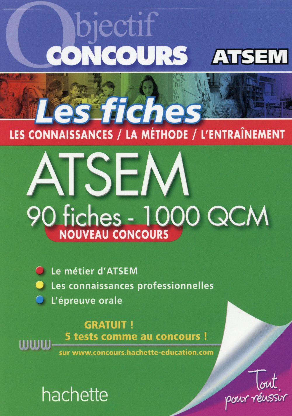 Atsem ; 90 fiches ; 1000 qcm ; catégorie c