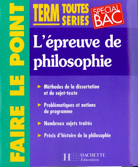 L'epreuve de philosophie