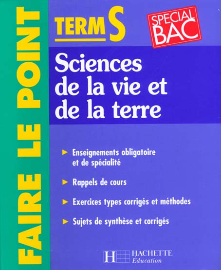Sciences de la vie et de la terre terminale s