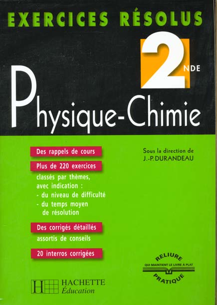 Exercices resolus physiques-chimie 2e