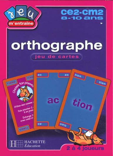 Jeu m'entraine orthographe ce2-cm2
