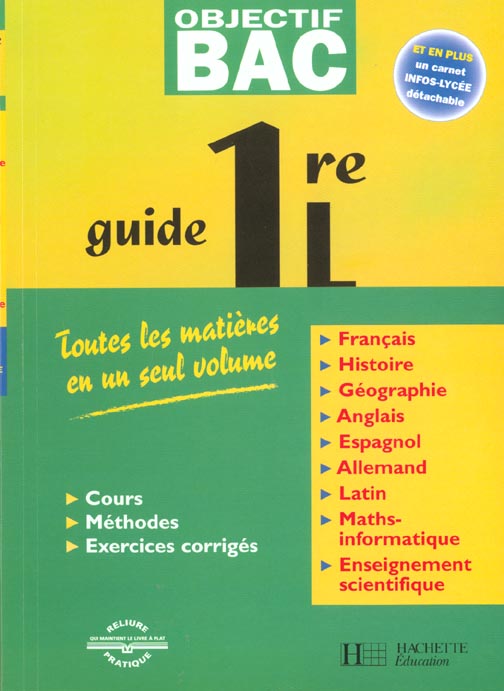 Objectif bac : guide ; 1ère L