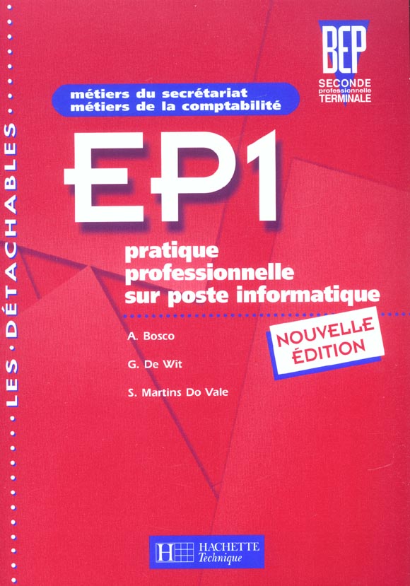 Ep1 pratique profess. sur poste informatique secretariat/compta 2de profess. et term bep - eleve