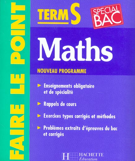 Mathematiques ; terminale s ; edition 2002
