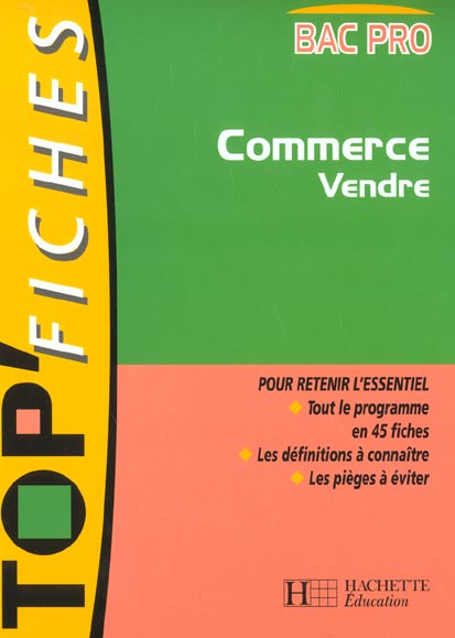 Top'fiches ; commerce vente ; bac pro