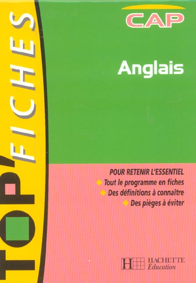 Top'fiches ; anglais ; cap
