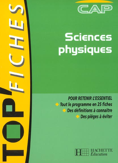 Top'fiches ; sciences physiques ; cap