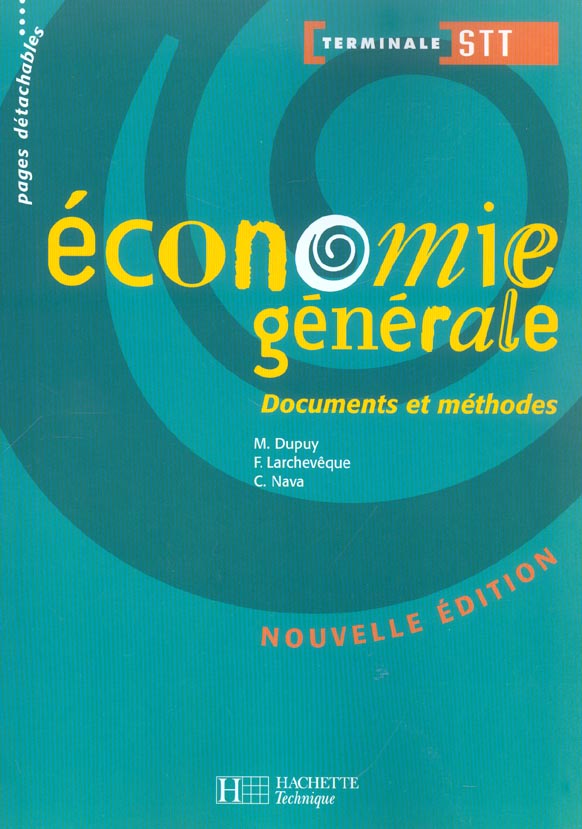 Economie generale ; terminale stt