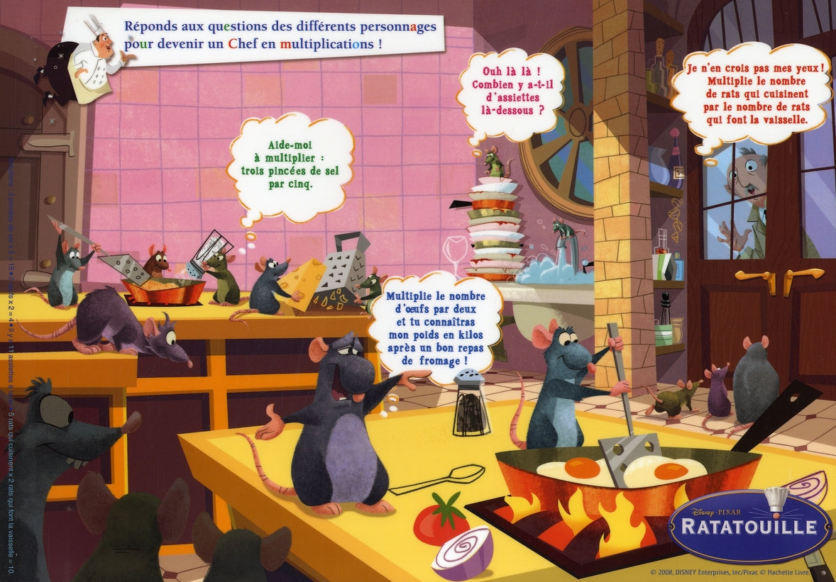 Ratatouille ; j'apprends les multiplications avec Rémi