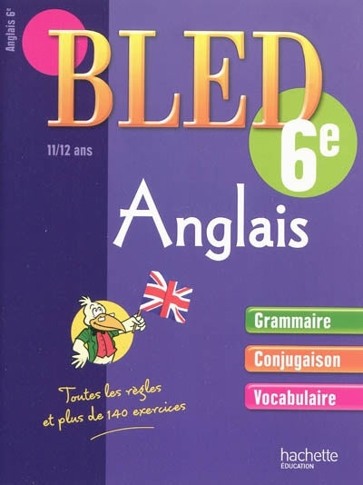 CAHIERS BLED : anglais ; 6ème