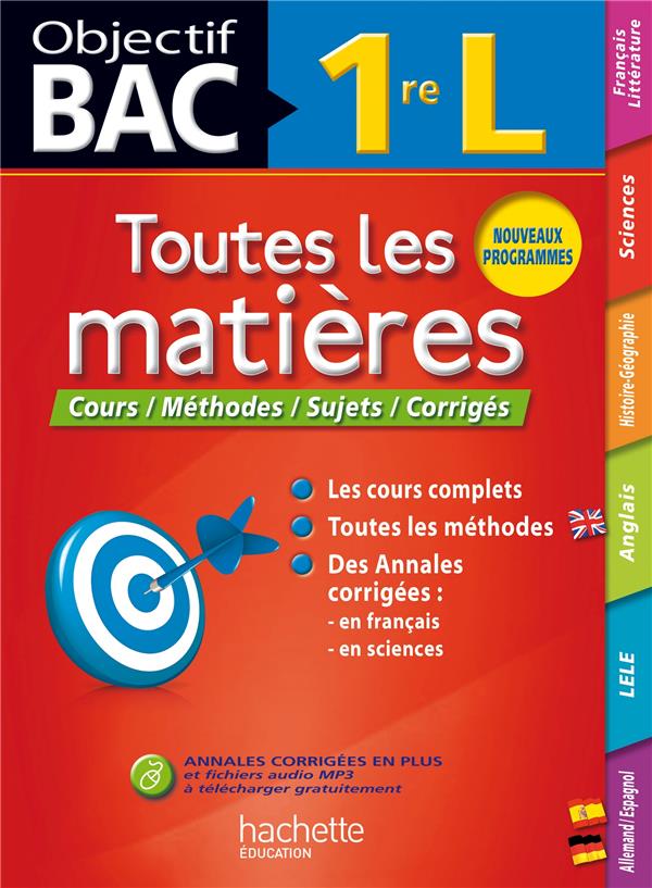Objectif bac : toutes les matières ; 1ère L