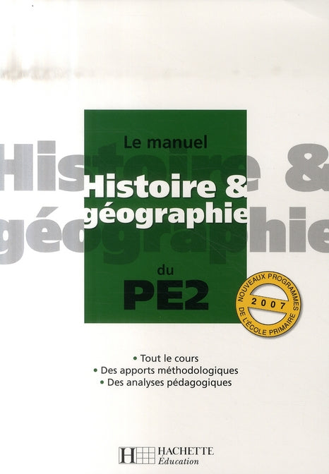 Le manuel d'histoire-géographie du pe2