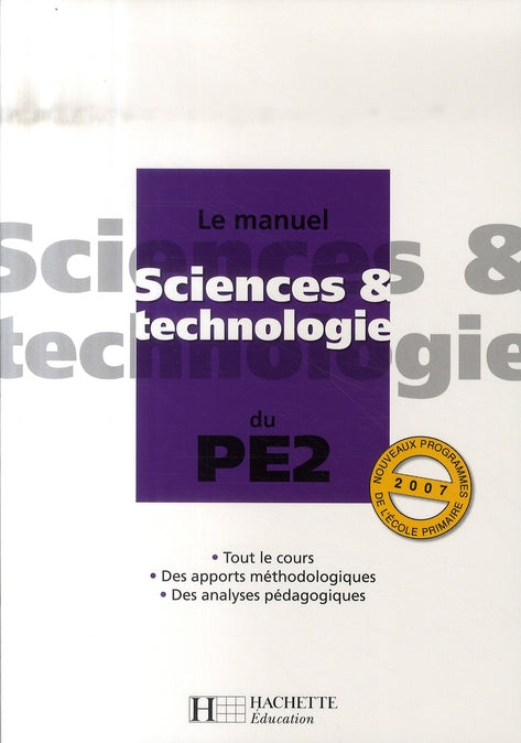 Manuel de sciences et technologie du pe2