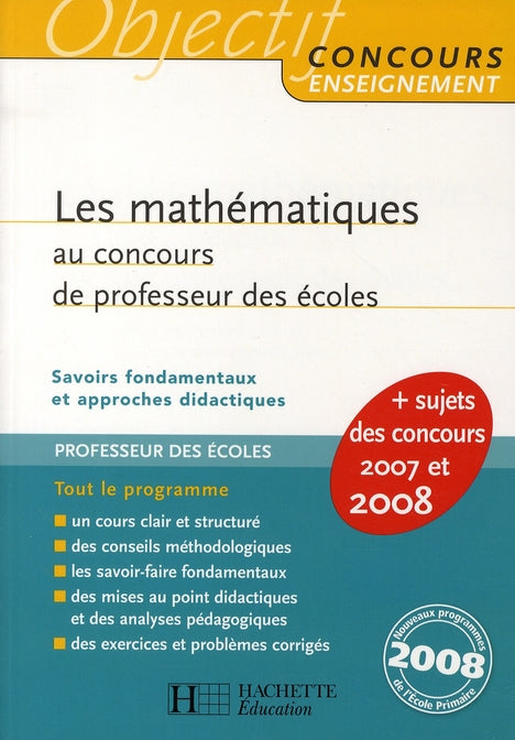Les mathematiques au concours de professeur des ecoles